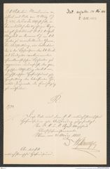 k.k. naturhistorisches Hofmuseum, Intendanzakten 1885-1896 (Hauer), Aktenzahl Z.212/1888, Seite 1